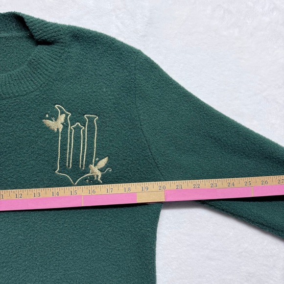 WICKED Paul Tazewell‎ Green Embroidered Button Front Cardigan Sweater LG - Picture 4 of 7